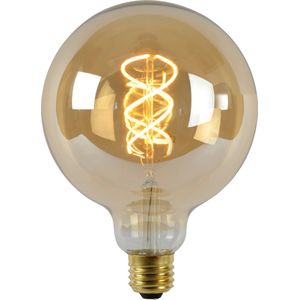 Lucide G125 - Filament lamp - Ø 12,5 cm - LED Dimb. - E27 - 1x4,9W 2200K - Amber