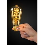 Lucide LED Bulb - Filament lamp - diametro 6,4 cm - LED Dimb. - E27 - 1x5W 2200K - Amber, 1 x 1 x 14.6 cm