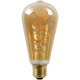 Lucide LED Bulb - Filament lamp - diametro 6,4 cm - LED Dimb. - E27 - 1x5W 2200K - Amber, 1 x 1 x 14.6 cm