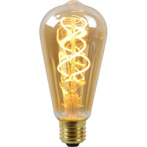 Lucide LED Bulb - Filament lamp - diametro 6,4 cm - LED Dimb. - E27 - 1x5W 2200K - Amber, 1 x 1 x 14.6 cm