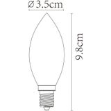 Lucide Bulb dimbare LED lamp 2200K E14 3W 3.5cm amber