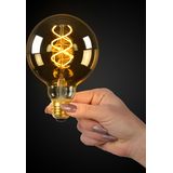 Lucide G95 TWILIGHT SENSOR Filament Lamp Buiten - 9,5 cm - LED - E27 - 1x4W 2200K - Amber