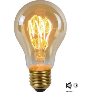 Lucide A60 TWILIGHT SENSOR Filament lamp Buiten - Ø 6 cm - LED - E27 - 1x4W 2200K - Amber