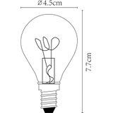 Lucide P45 - Filament lamp - Ø 4,5 cm - LED Dimb. - E14 - 1x3W 2200K - Amber