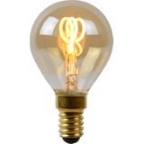 Lucide P45 - Filament lamp - Ø 4,5 cm - LED Dimb. - E14 - 1x3W 2200K - Amber