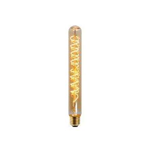 Lucide T32 - Filament lamp - Ø 3,2 cm - LED Dimb. - E27 - 1x4,9W 2200K - Amber