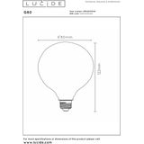 Lucide G80 - Filament lamp - Ø 8 cm - LED Dimb. - E27 - 1x4,9W 2700K - Opaal