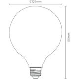 Lucide G125 - Filament lamp - Ø 12,5 cm - LED Dimb. - E27 - 1x8W 2700K - 3 StepDim - Opaal