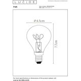 Lucide P45 - Filament lamp - Ø 4,5 cm - LED Dimb. - E14 - 1x3W 2700K - Transparant