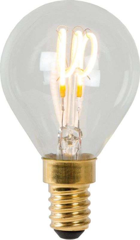 Lucide P45 - Filament lamp - Ø 4,5 cm - LED Dimb. - E14 - 1x3W 2700K - Transparant