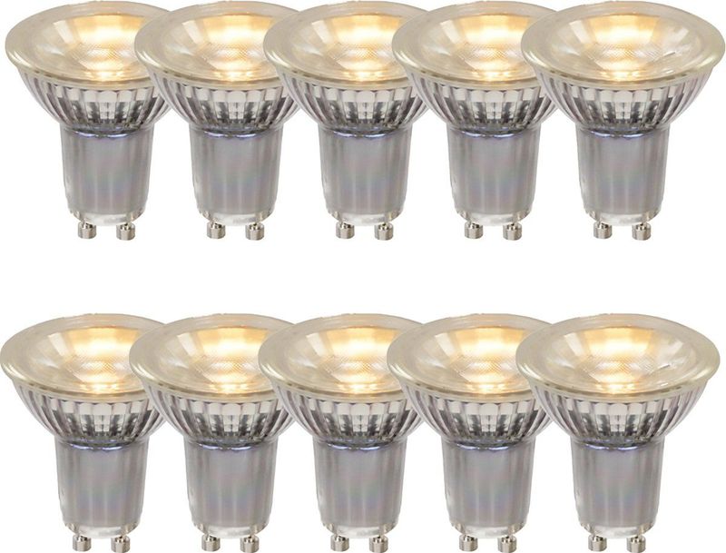 Lucide Bulb LED lamp 2700K GU10 5W 5cm transparant - set van 10