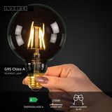 Lucide G95 Class A - Filament lamp - Ø 9,5 cm - LED - E27 - 1x7W 2700K - Transparant
