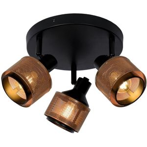 Lucide RAFA - Plafondspot - Ø 35 cm - 3xE14 - Zwart