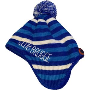 Club Brugge Muts Gestreept Pompom