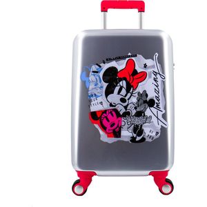 Disney Harde Koffer / Trolley / Reiskoffer - 55 cm (S) - Amazing Minnie - Zilver