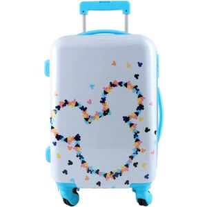 Disney Kinderkoffer Handbagage - Kindertrolley - Kinderreiskoffer - 55 cm - Micky Mouse - Wit