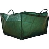 Toolland Tuinafvalzak, vierkant, polyester, groen, 190 liter