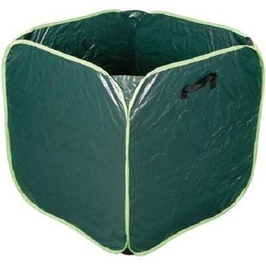 Toolland Tuinafvalzak, vierkant, polyester, groen/wit, 290 liter
