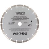 Toolland Diamantschijf, 115 mm, gesegmenteerd, droog snijden, 13300 tpm, 80 m/s, voor graniet, steen, baksteen, marmer, set van 2 stuks