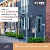 Perel Brievenbuspaal, gegalvaniseerd staal, incl. montagebeugels, zwart, hoogte 150 cm