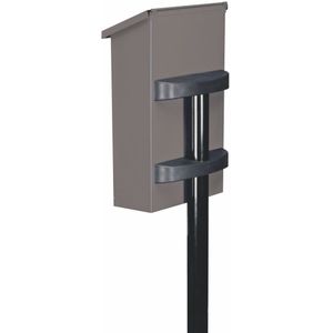 Perel Brievenbuspaal, gegalvaniseerd staal, incl. montagebeugels, zwart, hoogte 150 cm