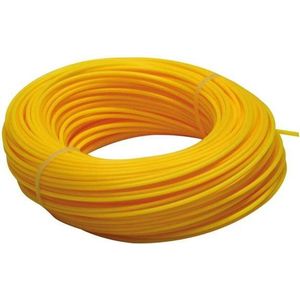 Toolland Trimmerdraad, nylon, geel, 2 mm, 100 m