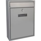Perel Brievenbus Ibiza, wandmontage, met naamplaatje, incl. 2 sleutels, afmetingen (H x B x D) 36 x 26 x 8 cm, zilvergrijs