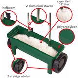 Toolland Strooiwagen, instelbare dosering, strooimateriaal 0-8 mm, 12 liter, groen