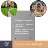 Perel - Ibiza - Brievenbus - Zilvergrijs - Inox - Met Slot