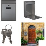 Perel - Ibiza - Brievenbus - Zilvergrijs - Inox - Met Slot