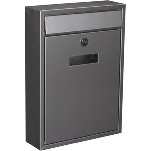 Perel - Ibiza - Brievenbus - Zilvergrijs - Inox - Met Slot