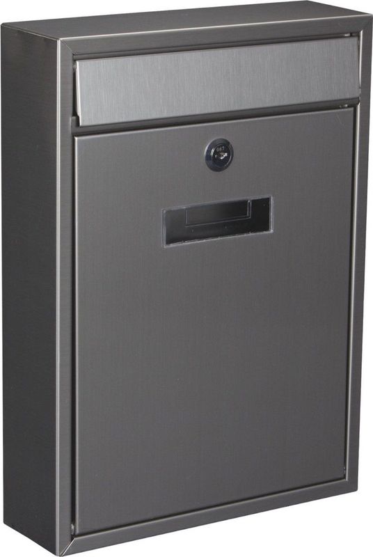 Perel - Ibiza - Brievenbus - Zilvergrijs - Inox - Met Slot