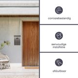 Perel - Berlin - Brievenbus - Zilvergrijs - Inox - Met Slot