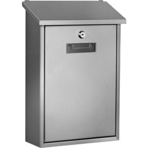 Perel - Berlin - Brievenbus - Zilvergrijs - Inox - Met Slot