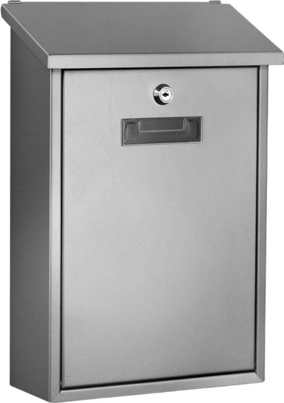 Perel - Berlin - Brievenbus - Zilvergrijs - Inox - Met Slot