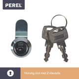 Perel - Nice Brievenbus - Zilvergrijs - Gegalvaniseerd Staal - Met Slot