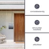 Perel - Nice Brievenbus - Zilvergrijs - Gegalvaniseerd Staal - Met Slot