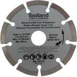 Toolland Diamantschij - 125 M - Gesegmenteer - Droog Snijde - 13500 Tp - 80 M/ - Voor Granie - Stee