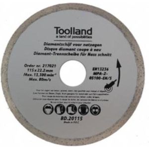 Toolland Diamantschij - 180 M - Nat Snijde - 8600 Tp - 80 M/ - Voor Granie - Stee - Bakstee