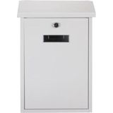 Perel Brievenbus Rio, wand- en paalmontage, met naamplaatje, incl. 2 sleutels, afmetingen (H x B x D) 39.5 x 27 x 10 cm, wit