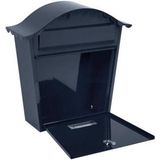 Perel Brievenbus Paris, wandmontage, met naamplaatje, incl. 2 sleutels, afmetingen (H x B x D) 37 x 26.5 x 13.2 cm, blauw