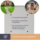 Perel Brievenbus Monaco, wandmontage, met naamplaatje, incl. 2 sleutels, afmetingen (H x B x D) 36.8 x 36.5 x 10 cm, wit