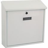 Perel Brievenbus Monaco, wandmontage, met naamplaatje, incl. 2 sleutels, afmetingen (H x B x D) 36.8 x 36.5 x 10 cm, wit