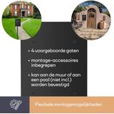 Perel Brievenbus Ibiza, wandmontage, met naamplaatje, incl. 2 sleutels, afmetingen (H x B x D) 36 x 26 x 8 cm, zwart