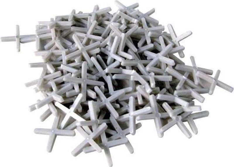 Toolland Tegelkruis, 250 stuks, kunststof, wit, voegbreedte 5 mm