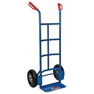 Toolland Steekwagen, met veiligheidshandgrepen, staal, blauw, laadvermogen 200 kg - QT103