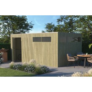 Gardenas | Tuinhuis QBV3 XL 500x298 | Hogedruk Geïmpregneerd Groen