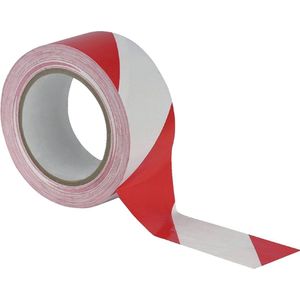 Perel Afzetlin - Voor Het Afbakenen van Gevarenzones en Beperken van Toegan - Polyethylee - Rood/Wi