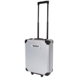 Perel Gereedschapskoffer, tussenwanden verstelbaar, sleutelslot, 2 sleutels, aluminium, grijs, 425 x 305 x 125 mm