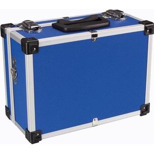 Perel Opbergkoffe - Schouderrie - Sleutelslo - 2 Sleutel - Aluminiu - Blau - 320 X 230 X 155 Mm